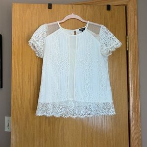 Women’s Express White Lace Blouse size small